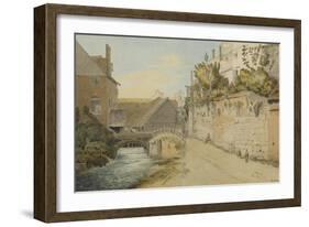 Exeter: Between the Quay Gate and West Gate Outside the City Walls, 1791-Francis Towne-Framed Giclee Print