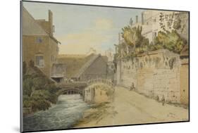Exeter: Between the Quay Gate and West Gate Outside the City Walls, 1791-Francis Towne-Mounted Giclee Print