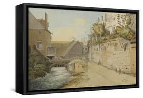 Exeter: Between the Quay Gate and West Gate Outside the City Walls, 1791-Francis Towne-Framed Stretched Canvas