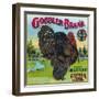 Exeter, California, Gobbler Brand Citrus Label-Lantern Press-Framed Art Print