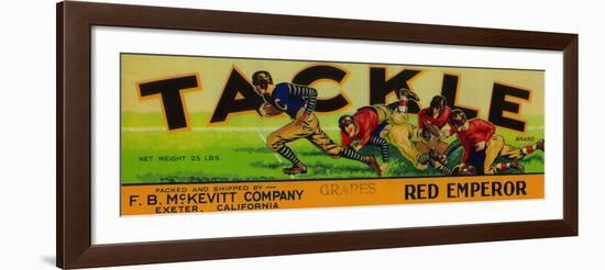 Exeter, California - Tackle Grape Label-Lantern Press-Framed Art Print