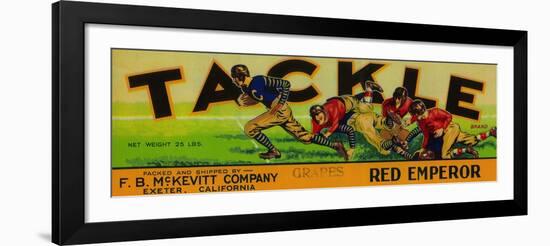 Exeter, California - Tackle Grape Label-Lantern Press-Framed Art Print