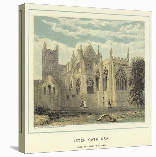Exeter Cathedral, from the Bishop's Garden-John Francis Salmon-Stretched Canvas