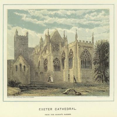 'Exeter Cathedral, from the Garden' Giclee Print John