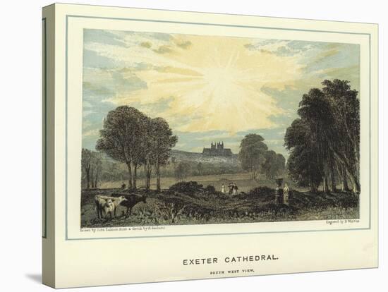 Exeter Cathedral, South West View-John Francis Salmon-Stretched Canvas