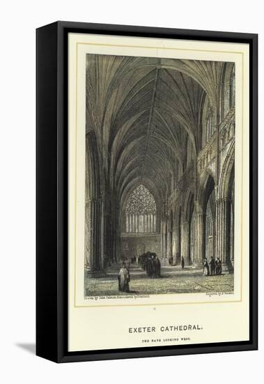 Exeter Cathedral, the Nave Looking West-John Francis Salmon-Framed Stretched Canvas