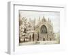 Exeter Cathedral, West Front-null-Framed Premium Giclee Print