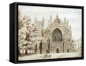 Exeter Cathedral, West Front-null-Framed Stretched Canvas