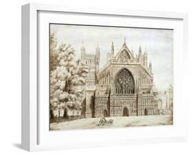 Exeter Cathedral, West Front-null-Framed Giclee Print