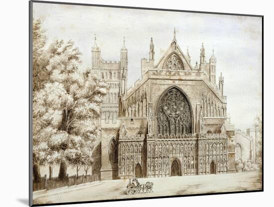 Exeter Cathedral, West Front-null-Mounted Giclee Print