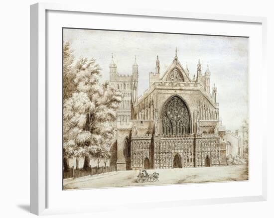 Exeter Cathedral, West Front-null-Framed Giclee Print