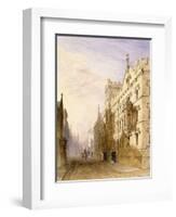 Exeter College, Oxford, 1835 (W/C with Graphite and Gum on Paper)-Joseph Murray Ince-Framed Premium Giclee Print