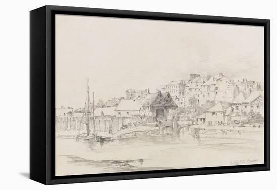 Exeter Custom House and Quay, 1831-Henry Courtney Selous-Framed Stretched Canvas