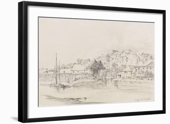 Exeter Custom House and Quay, 1831-Henry Courtney Selous-Framed Giclee Print