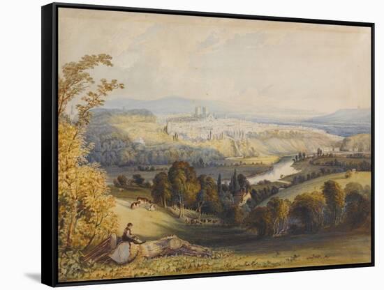 Exeter from Exwick, 1773-William Havell-Framed Stretched Canvas