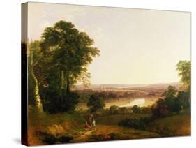 Exeter from Exwick-William Traies-Stretched Canvas