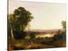 Exeter from Exwick-William Traies-Stretched Canvas