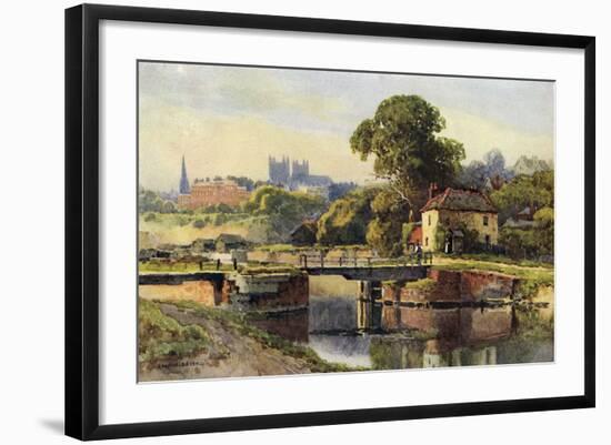 Exeter General View-Ernest W Haslehust-Framed Photographic Print