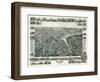 Exeter, New Hampshire - Panoramic Map-Lantern Press-Framed Art Print