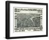 Exeter, New Hampshire - Panoramic Map-Lantern Press-Framed Art Print