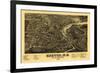 Exeter, New Hampshire - Panoramic Map-Lantern Press-Framed Art Print