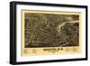 Exeter, New Hampshire - Panoramic Map-Lantern Press-Framed Art Print