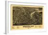 Exeter, New Hampshire - Panoramic Map-Lantern Press-Framed Art Print