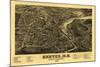 Exeter, New Hampshire - Panoramic Map-Lantern Press-Mounted Art Print