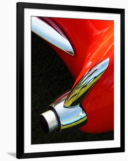 Exhaust on a 1956 Corvette-Clive Branson-Framed Photo