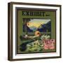 Exhibit Brand - Covina, California - Citrus Crate Label-Lantern Press-Framed Art Print