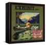 Exhibit Brand - Covina, California - Citrus Crate Label-Lantern Press-Framed Stretched Canvas