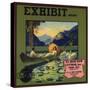 Exhibit Brand - Covina, California - Citrus Crate Label-Lantern Press-Stretched Canvas