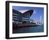 Exhibition and Convention Center, Victoria Harbour, Hong Kong, China, Asia-Amanda Hall-Framed Photographic Print