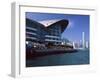 Exhibition and Convention Center, Victoria Harbour, Hong Kong, China, Asia-Amanda Hall-Framed Photographic Print