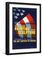 Exhibition at the Art Institute of Chicago, 1940-null-Framed Art Print
