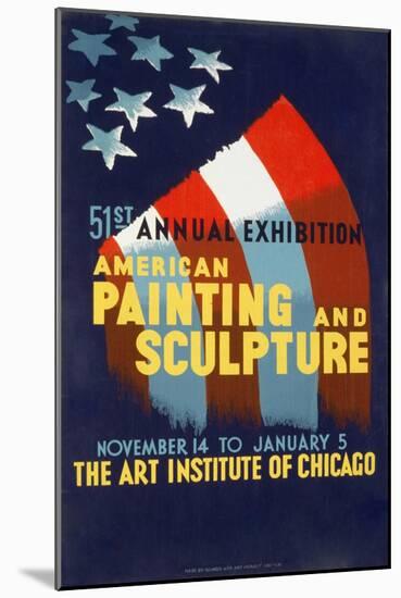 Exhibition at the Art Institute of Chicago, 1940-null-Mounted Art Print