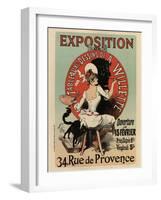 Exhibition of Painting and Drawings-Jules Chéret-Framed Art Print