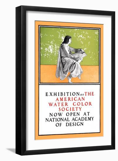 Exhibition Of The American Water Color Society-Maxfield Parrish-Framed Art Print