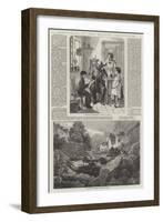 Exhibition of the British Institution-William Hemsley-Framed Giclee Print