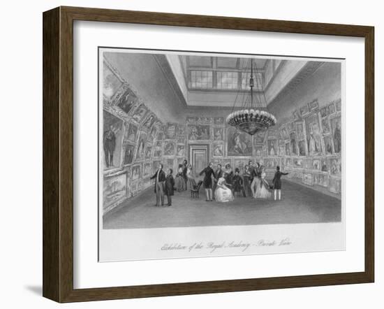 'Exhibition of the Royal Academy. - Private View', c1841-Henry Melville-Framed Giclee Print