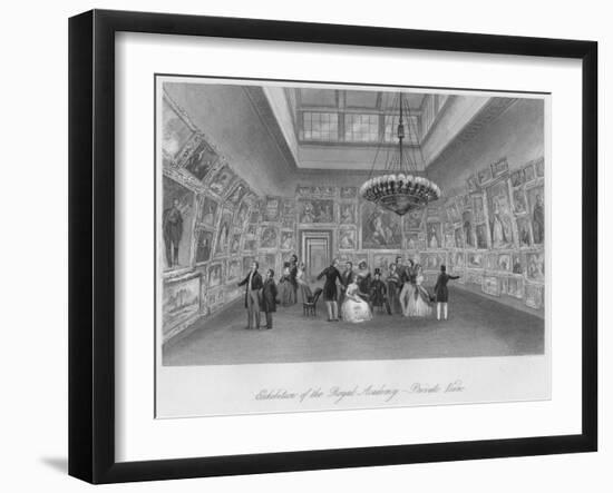 'Exhibition of the Royal Academy. - Private View', c1841-Henry Melville-Framed Giclee Print