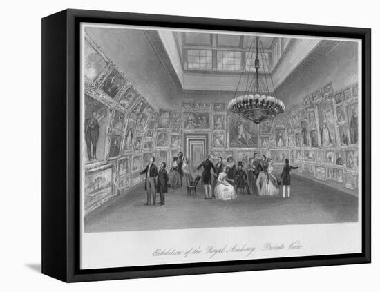 'Exhibition of the Royal Academy. - Private View', c1841-Henry Melville-Framed Stretched Canvas