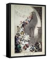 Exhibition Stare Case, 1811-Thomas Rowlandson-Framed Stretched Canvas