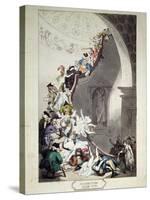 Exhibition Stare Case, 1811-Thomas Rowlandson-Stretched Canvas