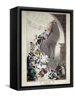 Exhibition Stare Case, 1811-Thomas Rowlandson-Framed Stretched Canvas