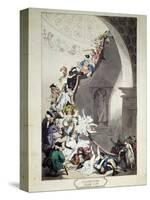 Exhibition Stare Case, 1811-Thomas Rowlandson-Stretched Canvas