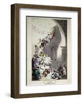 Exhibition Stare Case, 1811-Thomas Rowlandson-Framed Giclee Print