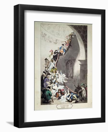 Exhibition Stare Case, 1811-Thomas Rowlandson-Framed Giclee Print