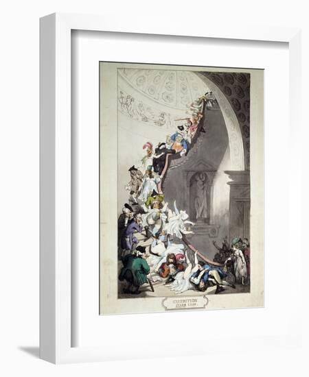 Exhibition Stare Case, 1811-Thomas Rowlandson-Framed Giclee Print