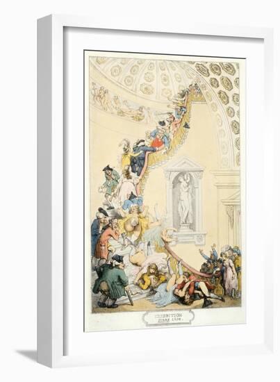 "Exhibition Stare Case", C.1800-Thomas Rowlandson-Framed Giclee Print